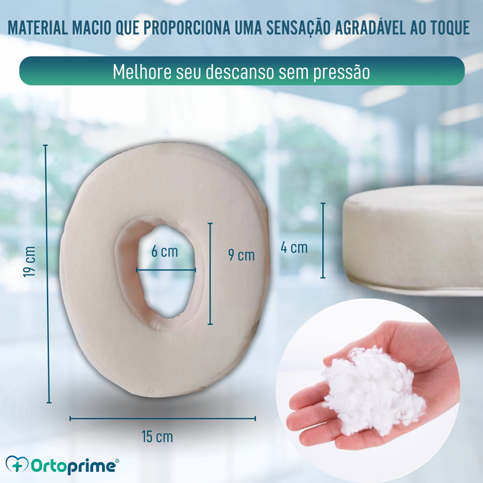 Almofada Antiescaras para Orelha com Orifício Ajustável