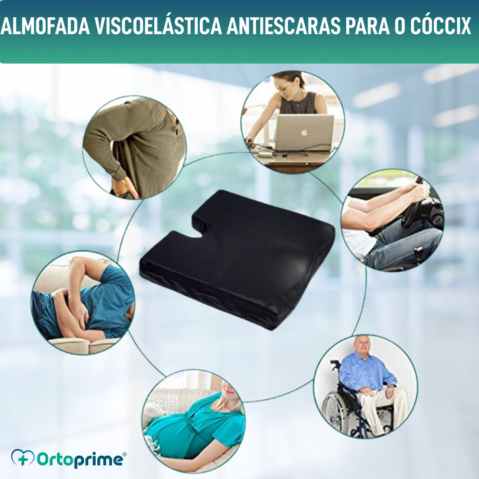 Almofada Viscoelástica Anti-Escaras para Cóccix 60kg/m3