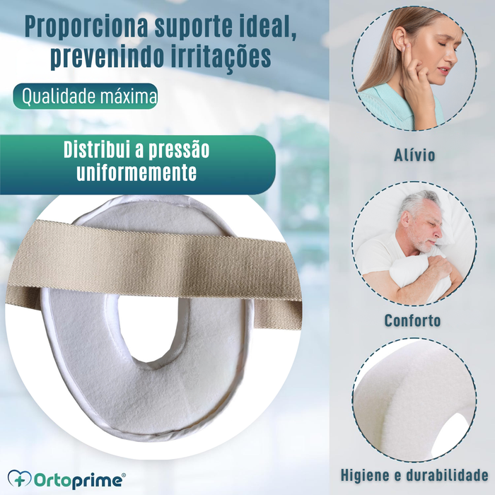 Almofada Antiescaras para Orelha com Orifício Ajustável