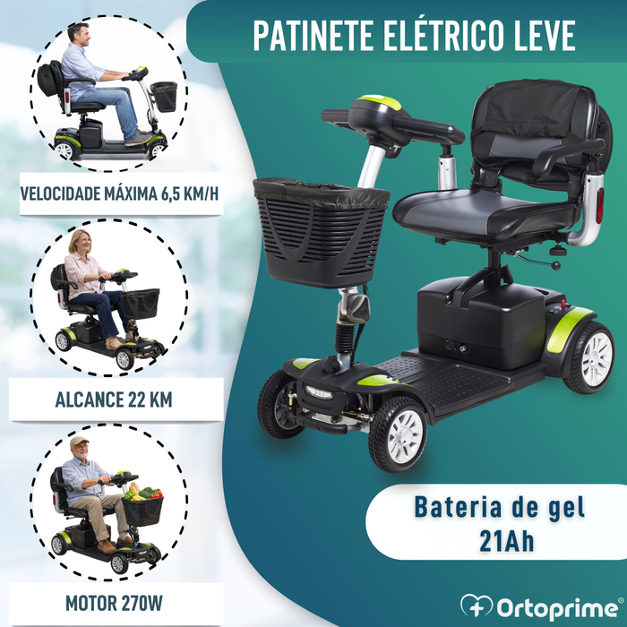 Scooter Elétrico Compacto com Mochila Porta-objetos