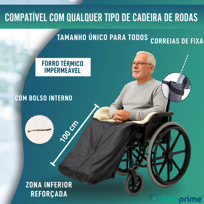 Cubrepiernas Térmico para Silla de Ruedas | Manta Impermeável
