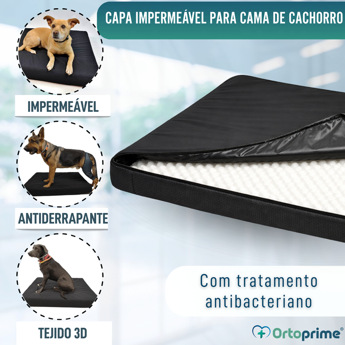 Capa Impermeável para Colchão Ortopédico Canino | 4 Medidas