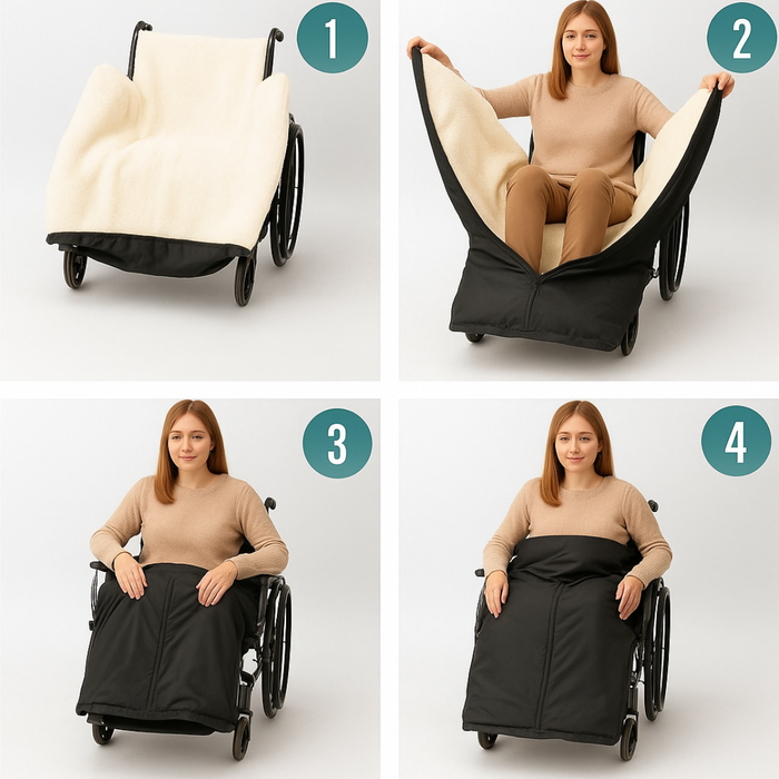 Cubrepiernas Térmico para Silla de Ruedas | Manta Impermeável