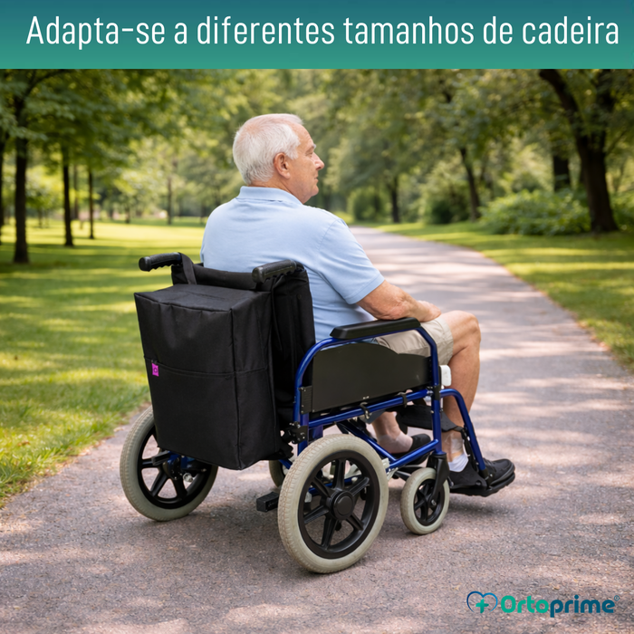 Mochila Traseira para Cadeira de Rodas - 8 Compartimentos