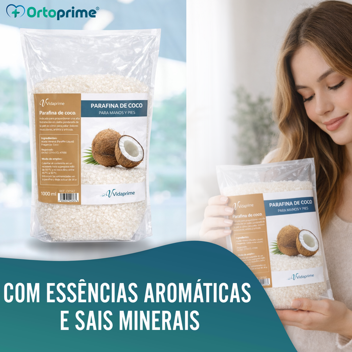 Parafina Antioxidante de Reabilitação para Mãos e Pés - Coco