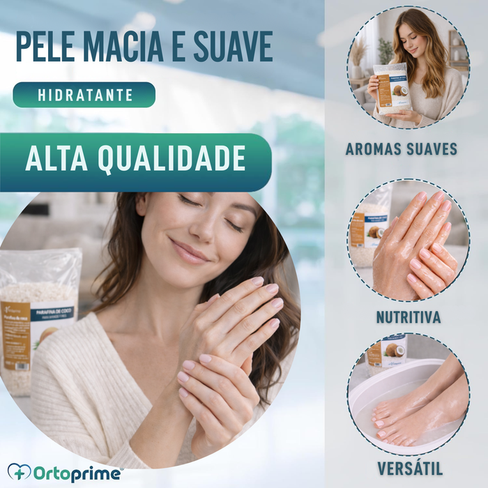 Parafina Antioxidante de Reabilitação para Mãos e Pés - Coco