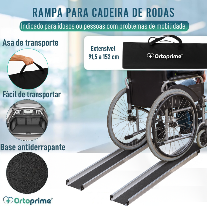 Rampas Telescópicas para Silla de Rodas 270kg | Resistentes