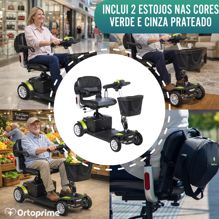 Scooter Elétrico Compacto com Mochila Porta-objetos