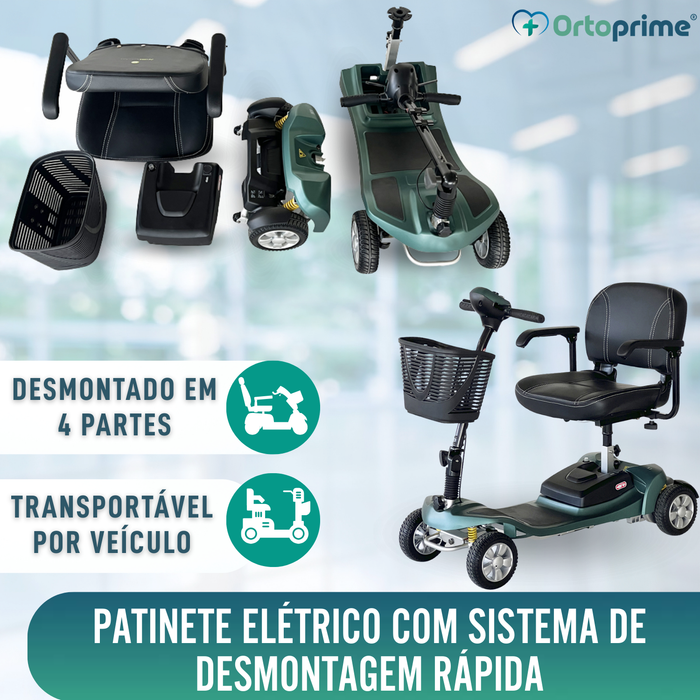 Scooter Elétrico Desmontável | Bateria de Lítio 40Ah