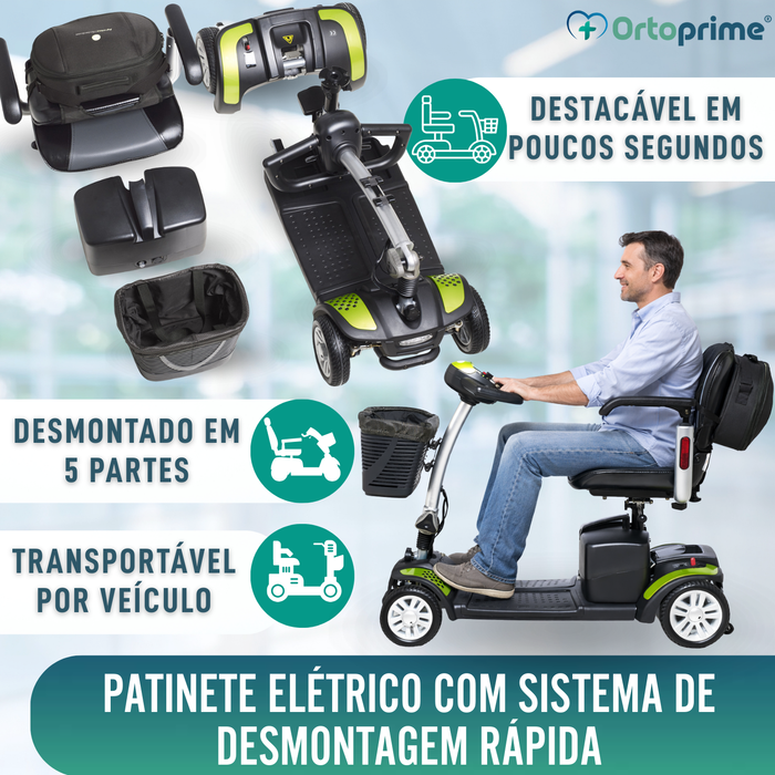 Scooter Elétrico Compacto com Mochila Porta-objetos