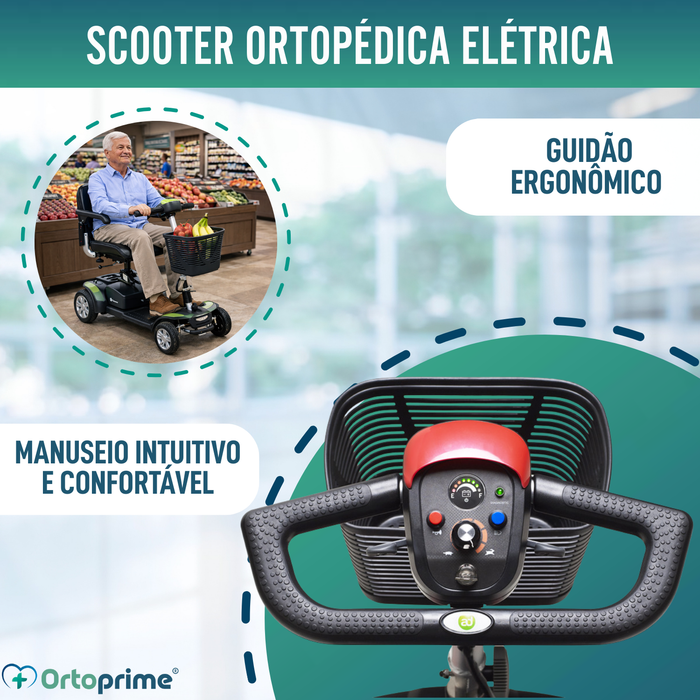 Scooter Elétrico Compacto com Mochila Porta-objetos