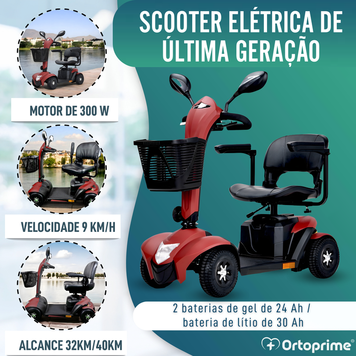 Scooter Eléctrico de Última Geração | Rodas Grandes 24cm