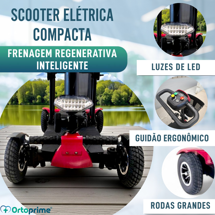 Scooter Elétrica Leve e Dobrável | Estrutura de Alumínio