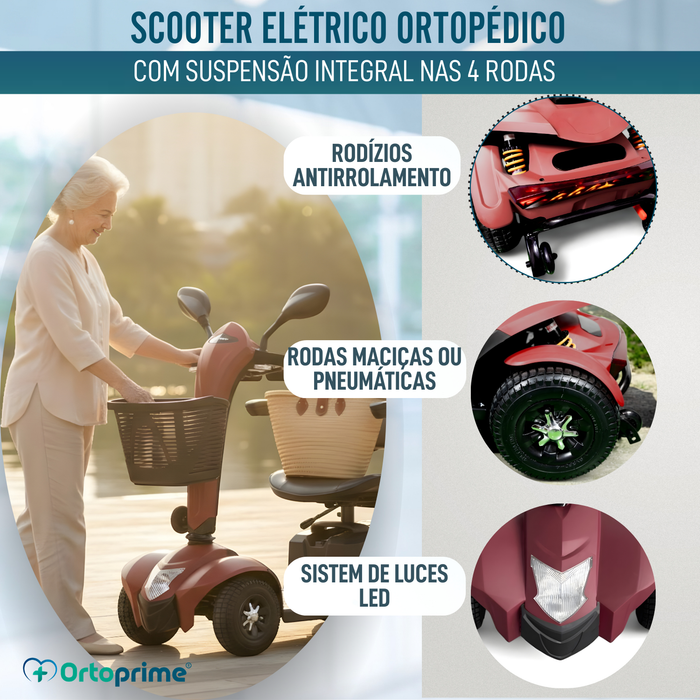 Scooter Eléctrico de Última Geração | Rodas Grandes 24cm
