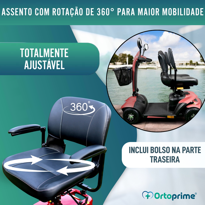 Scooter Eléctrico de Última Geração | Rodas Grandes 24cm