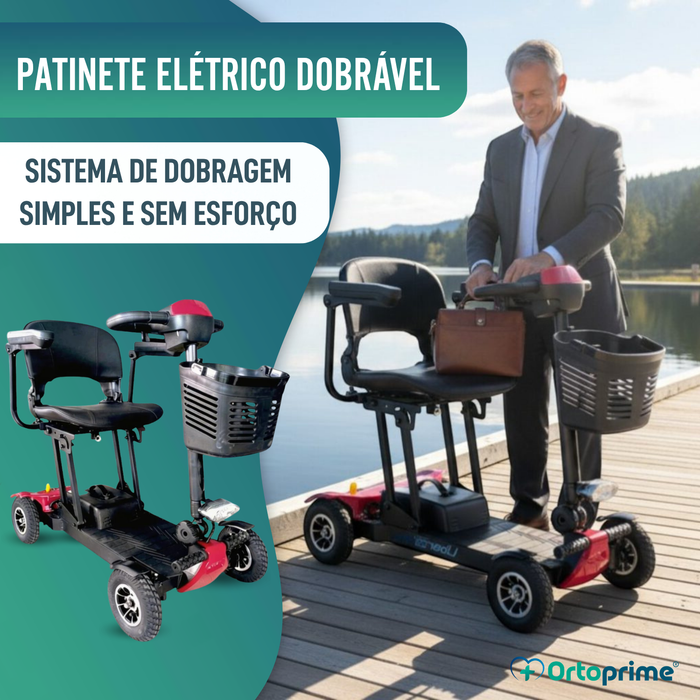 Scooter Elétrica Leve e Dobrável | Estrutura de Alumínio
