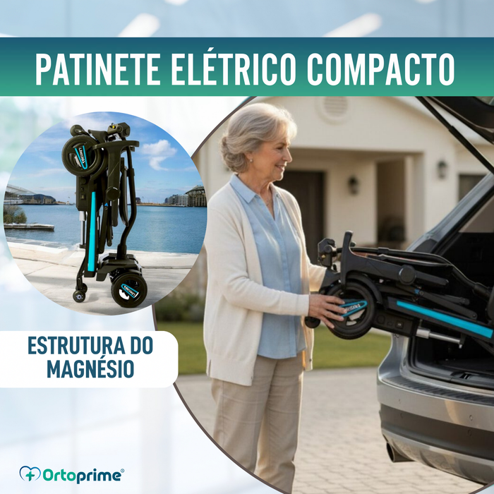 Scooter Elétrica Compacta Transportável | Plegamento Elétrico