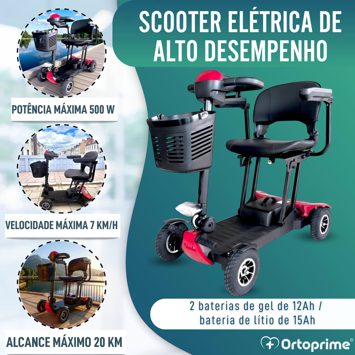 Scooter Elétrica Leve e Dobrável | Estrutura de Alumínio