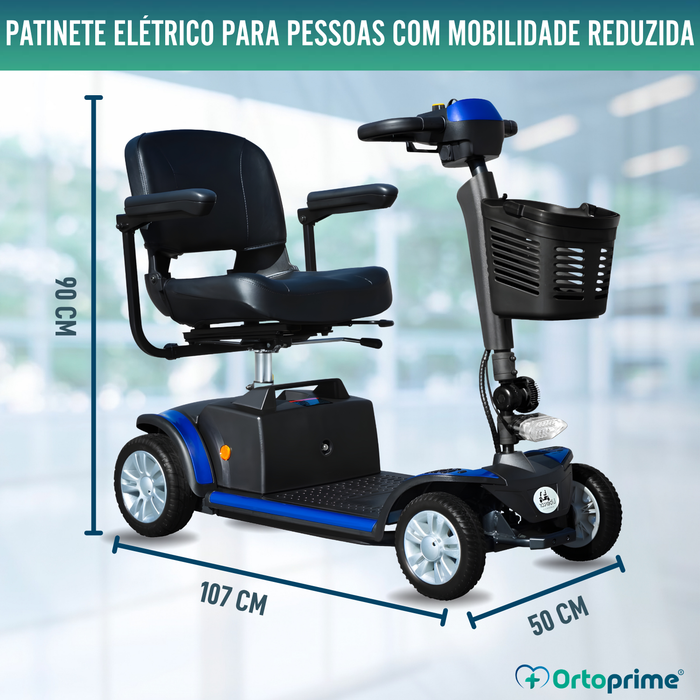 Scooter Elétrica Desmontável com Bateria de Lítio Removível