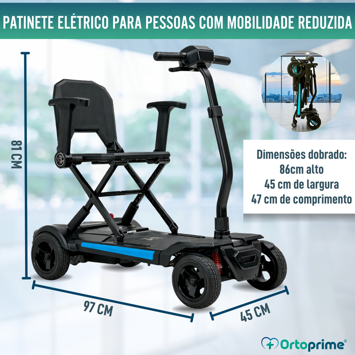 Scooter Elétrica Compacta Transportável | Plegamento Elétrico