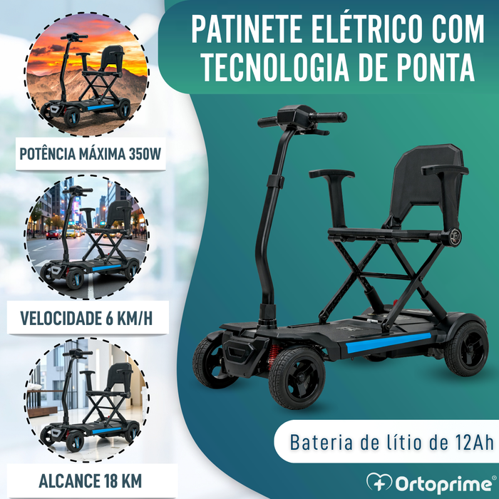 Scooter Elétrica Compacta Transportável | Plegamento Elétrico