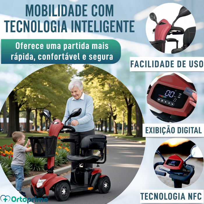 Scooter Eléctrico de Última Geração | Rodas Grandes 24cm