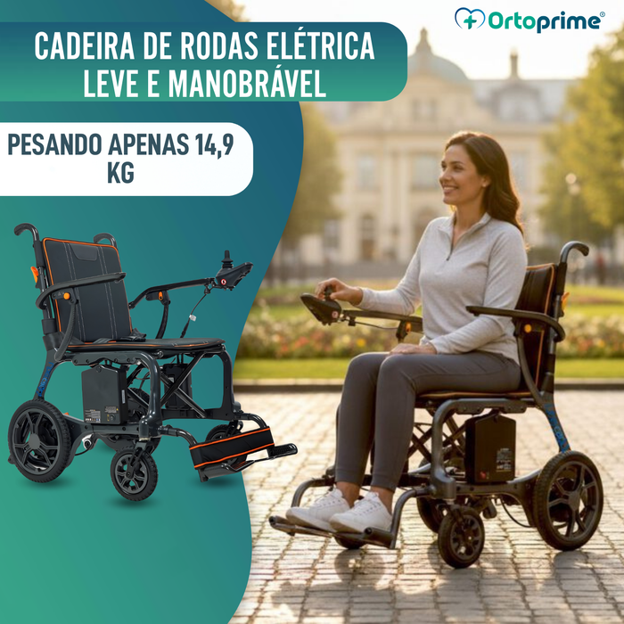 Cadeira de Rodas Elétrica Ultraligeira com Motores Brushless
