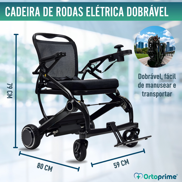 Cadeira de Rodas Elétrica Ultracompacta | Fibra Carbono