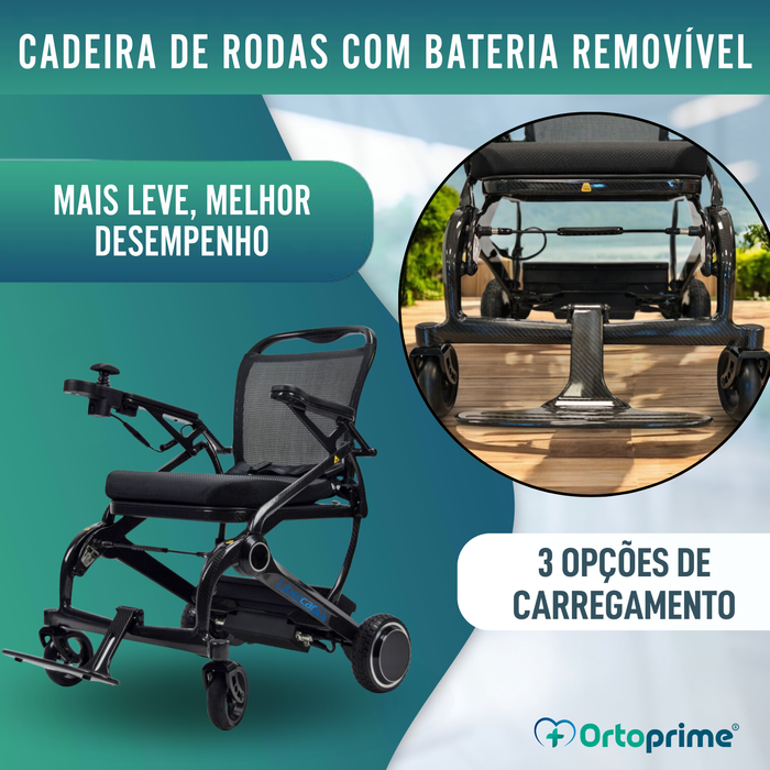 Cadeira de Rodas Elétrica Ultracompacta | Fibra Carbono