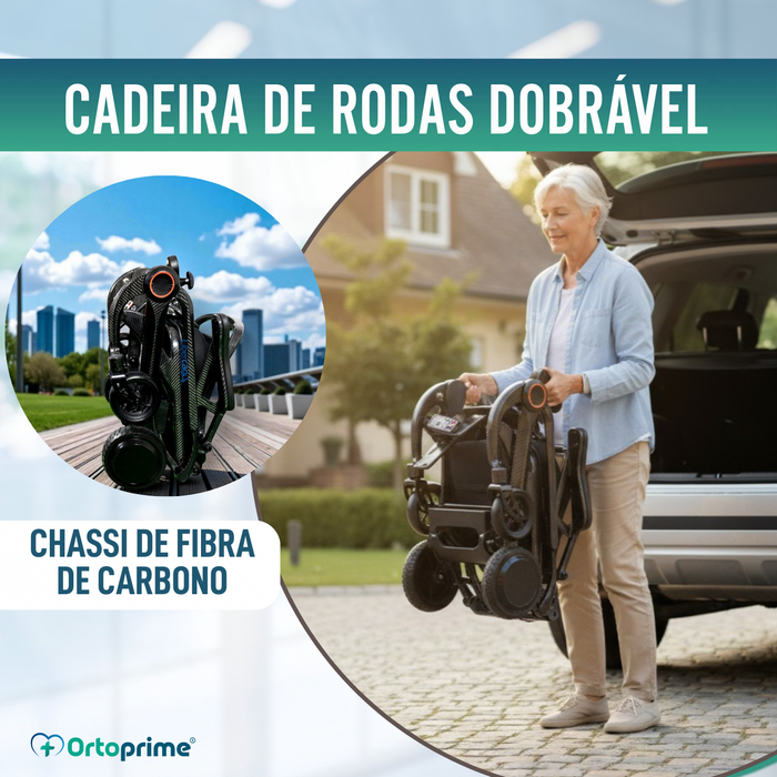 Cadeira de Rodas Elétrica Ultracompacta | Fibra Carbono