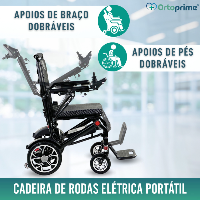 Cadeira de Rodas Elétrica Dobrável Ultra Leve | 10Ah