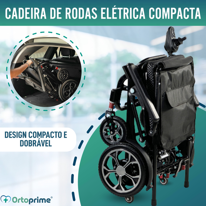 Cadeira de Rodas Elétrica Dobrável Ultra Leve | 10Ah