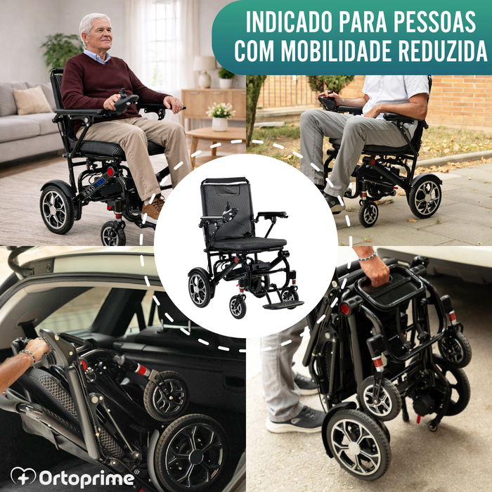 Cadeira de Rodas Elétrica Dobrável Ultra Leve | 10Ah