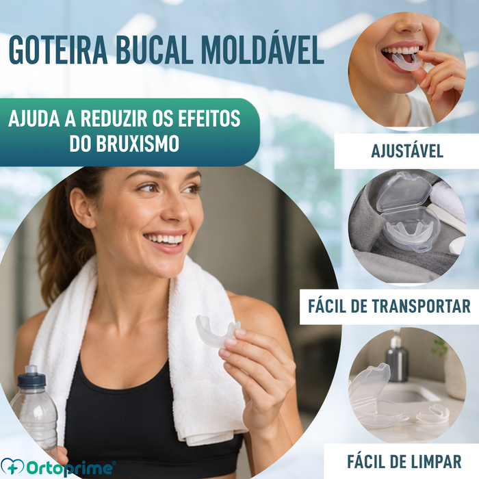 Protetor Bocal Moldável e Reutilizável para Bruxismo - Com Estojo