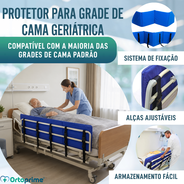 Protetor Acolchoado de Trilhos da Cama Antiqueda