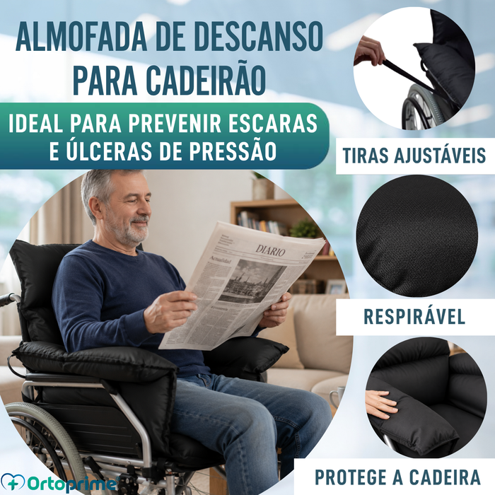 Capa Protetora Anti-Escaras para Cadeira de Rodas e Poltrona