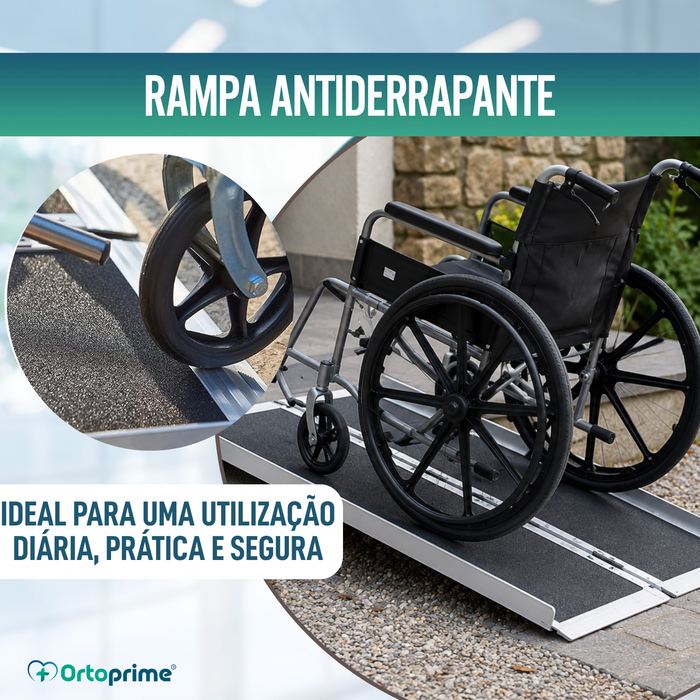 Rampa para Cadeira de Rodas Dobrável Salva-Escadas Portátil