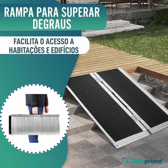 Rampa para Cadeira de Rodas Dobrável Salva-Escadas Portátil