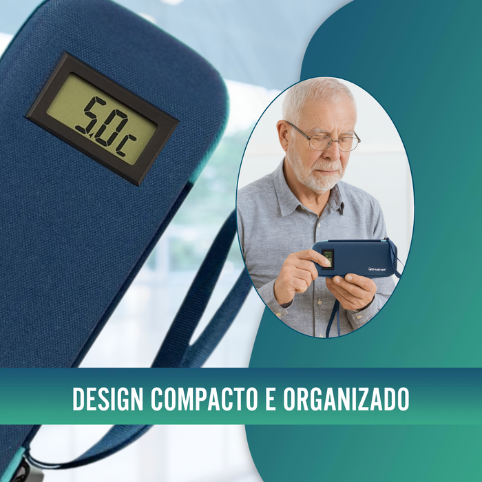 Estojo para Insulina com Termómetro | Frigorífico para Diabéticos