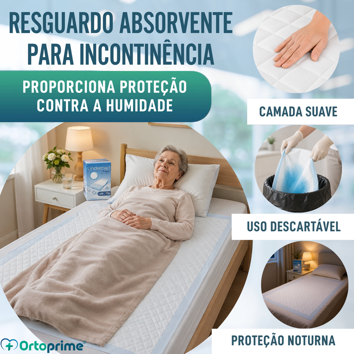 Resguardo Descartável Super Absorvente com Velo - 90x180 cm