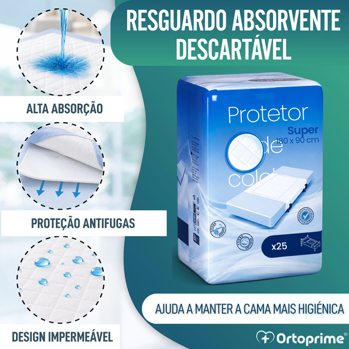 Resguardo Descartável Super Absorvente com Velo - 90x180 cm