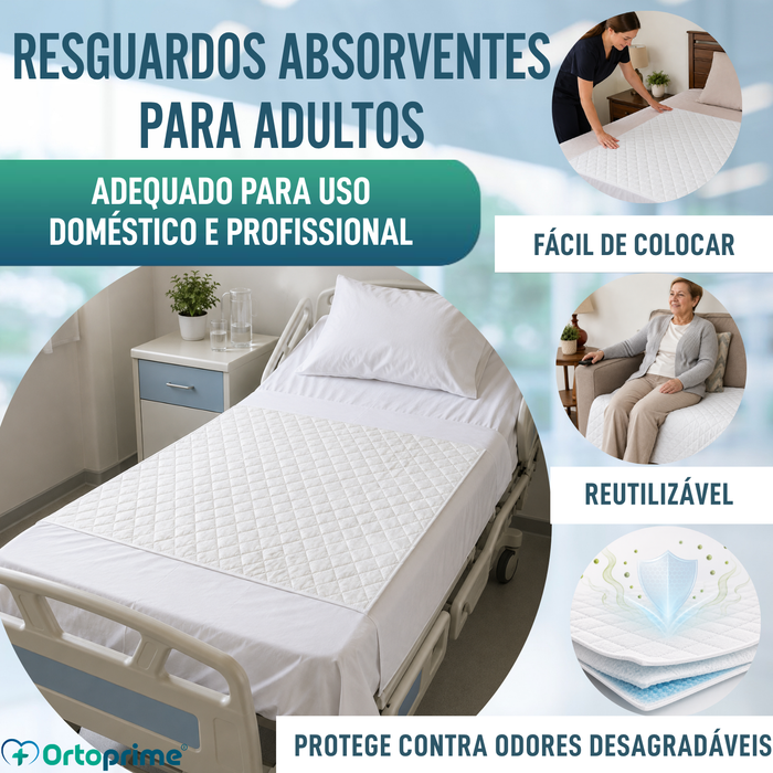 Pacote de 2 Capas Super Absorventes e Reutilizáveis de 135 cm - 4,65 litros/m2