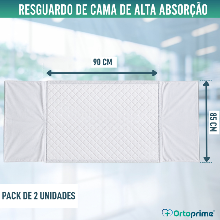Pacote de 2 Capas Absorventes para a Cama - 4,65 Litros