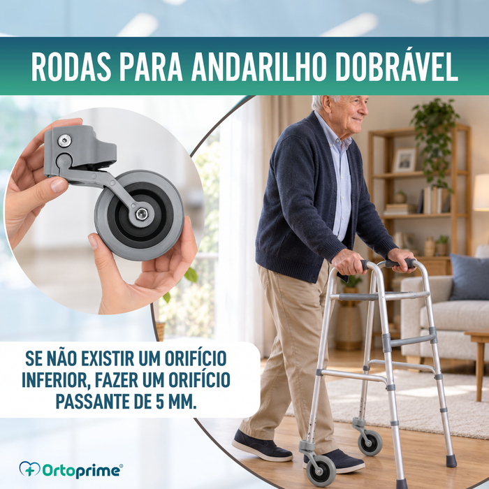 Kit de 2 Rodas para Cadeira de Rodas - 22 e 30 mm