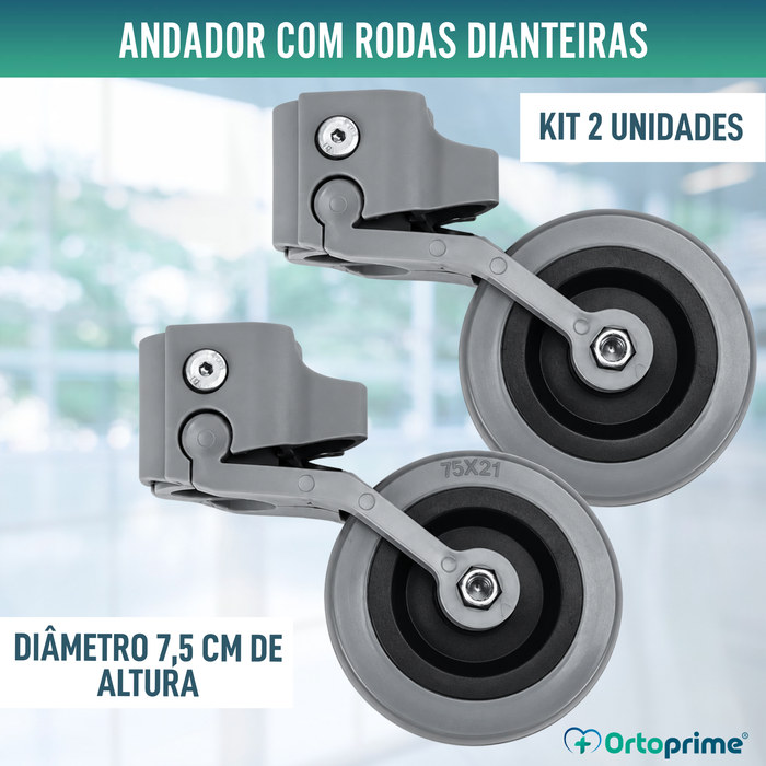 Kit de 2 Rodas para Cadeira de Rodas - 22 e 30 mm