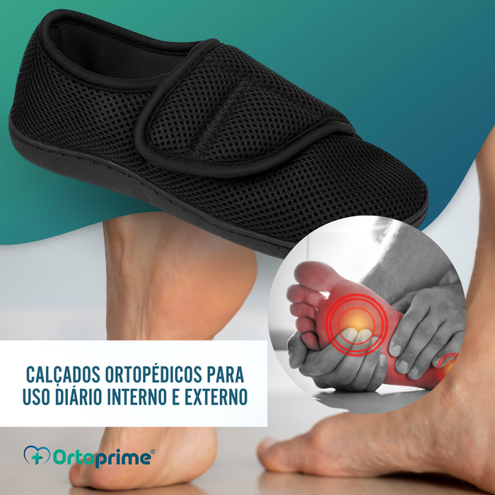 Sapatilhas Ortopédicas Mulher e Homem Pés Inchados Respirável