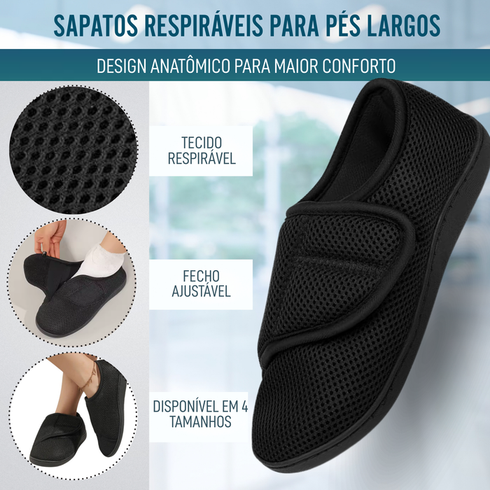 Sapatilhas Ortopédicas Mulher e Homem Pés Inchados Respirável