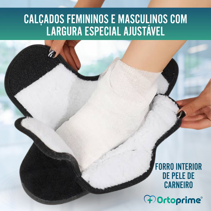 Sapatos para Pés Largos Unissexo | Calçado Largo Forro de Lã