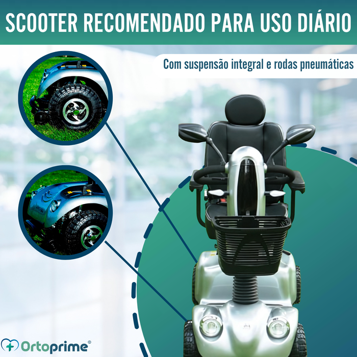 Scooter Eléctrica para Adultos | Suspensão Integral 4 Rodas