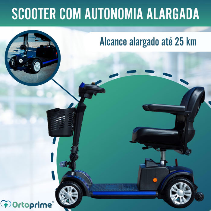 Scooter Elétrico Compacto e Desmontável | 4 Rodas